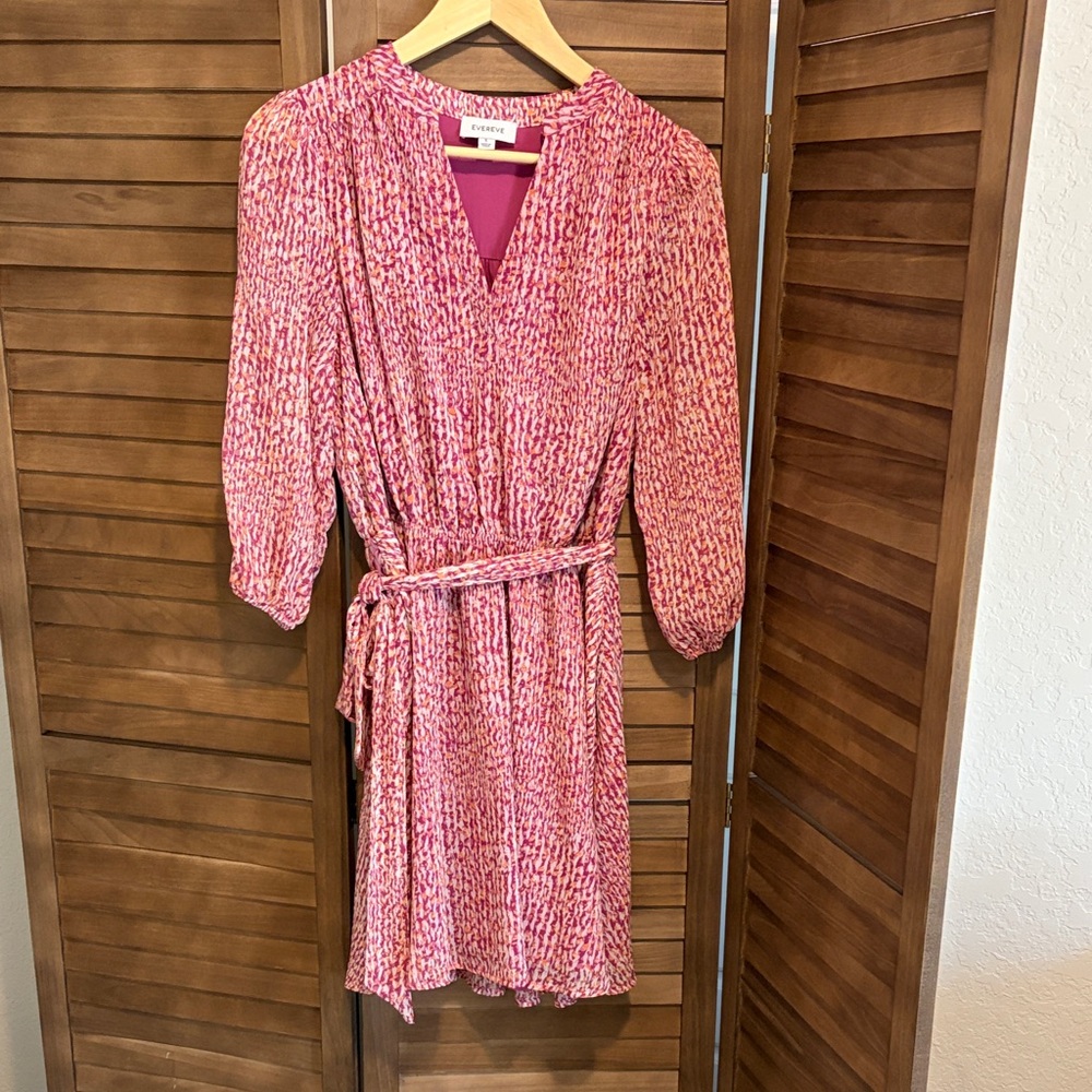 Evereve Pink Long Sleeve Dress